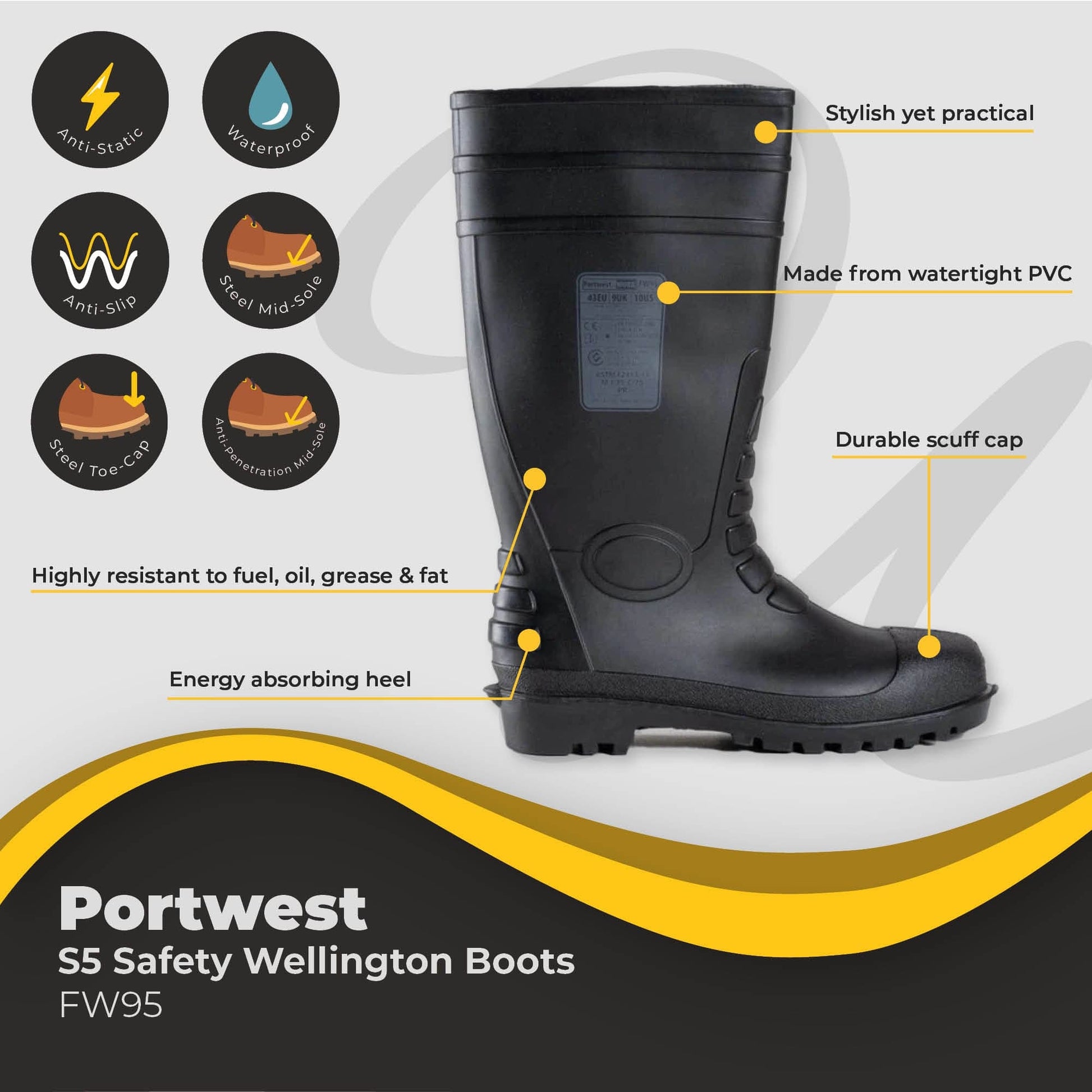 portwest safety wellington s5 fw95 dd989 03