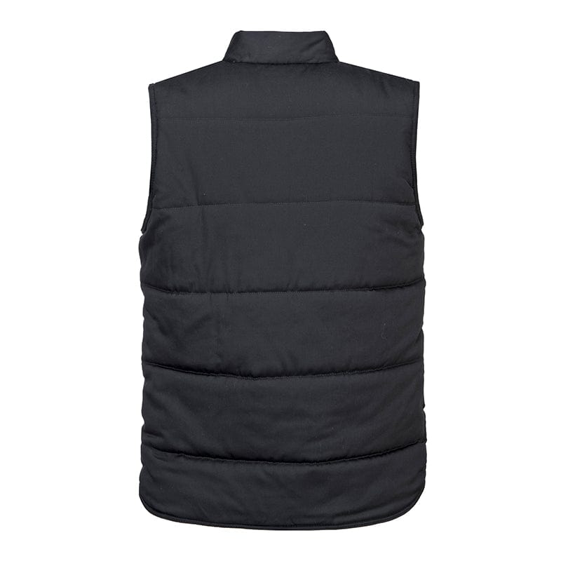 portwest shetland body warmer s414 black back warm padded