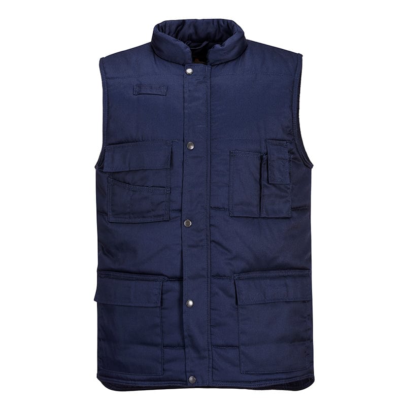 portwest shetland body warmer s414 navy front industrial