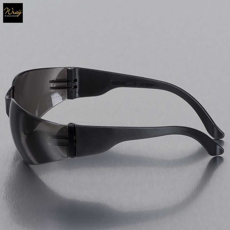portwest smoked lens wrap around spectacle pw32 side