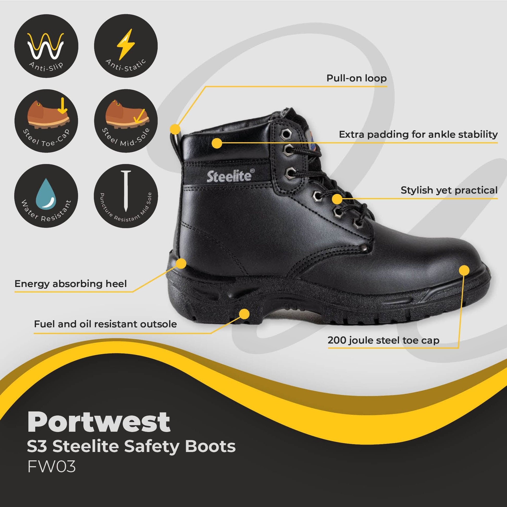 portwest steelite boot s3 fw03 dd803 04