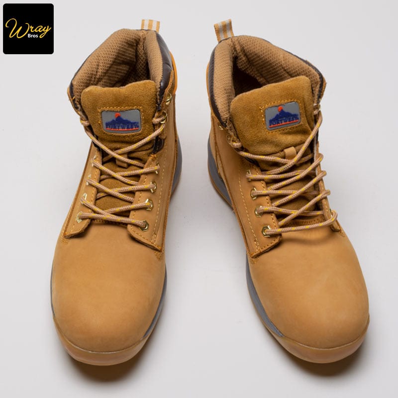 portwest steelite constructions nubuck boot s3 hro fw32 top grain material honey
