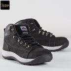 portwest steelite mid cut top grain nu buck material boot stylish black sb hro fw31