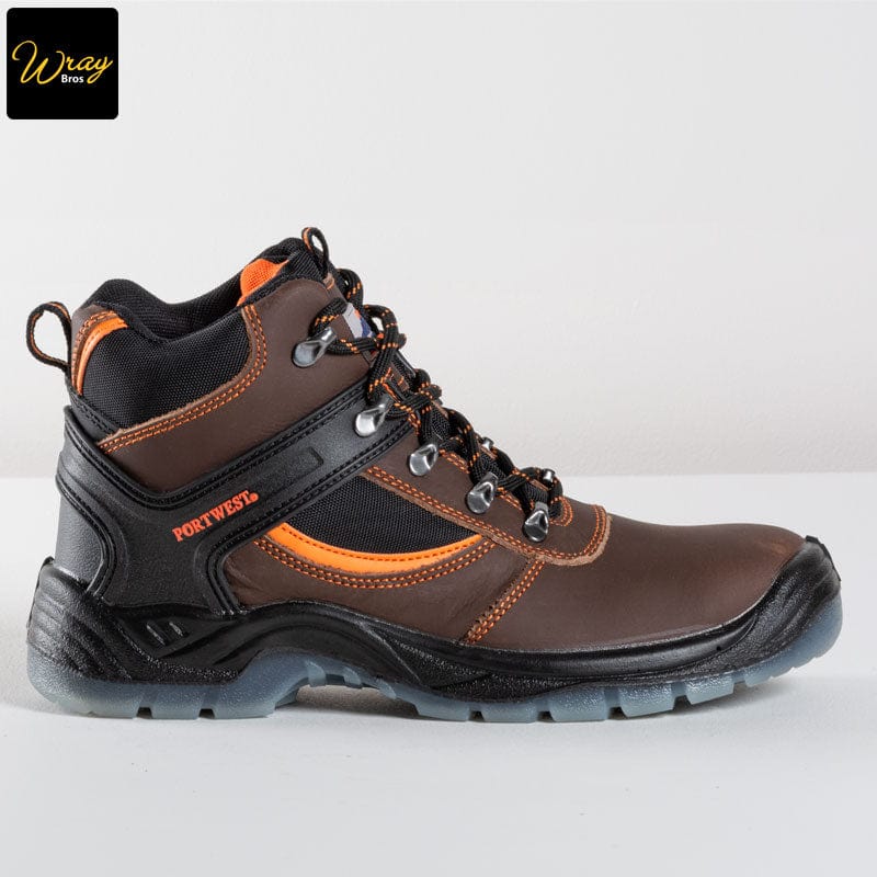 portwest steelite mustang boot s3 fw69 brown