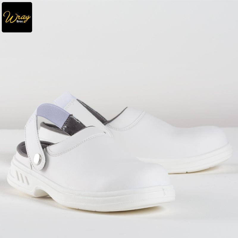 portwest steelite safety clog sb fw82 white washable safety clog