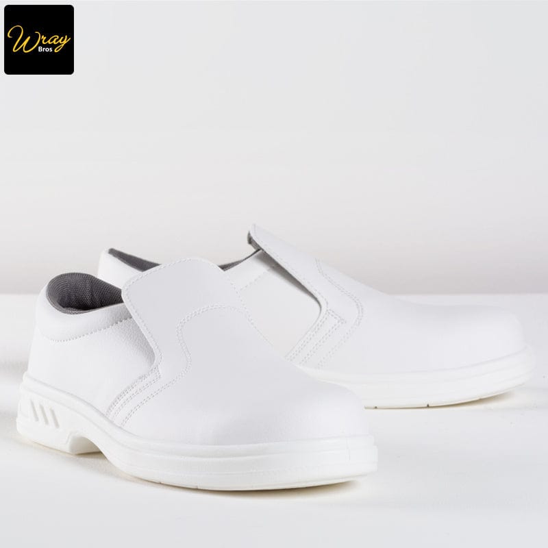 portwest steelite slip on safety shoe s2 fw81 practical safe durable white