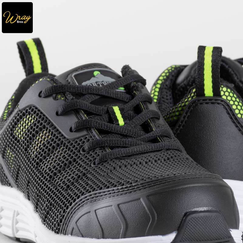 portwest steelite tove trainer s1p ft15 green protective steel toecap