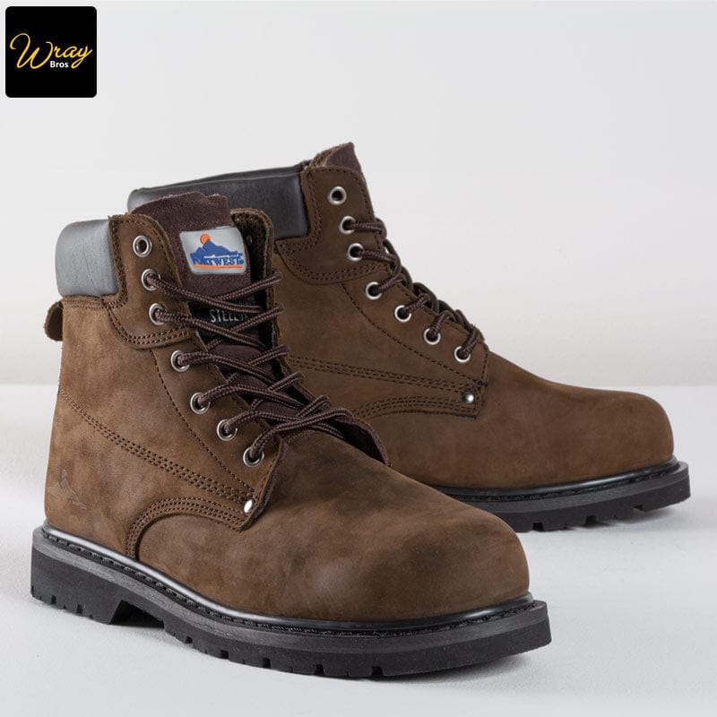 portwest steelite welted safety boot sb fw17 brown steel toecap