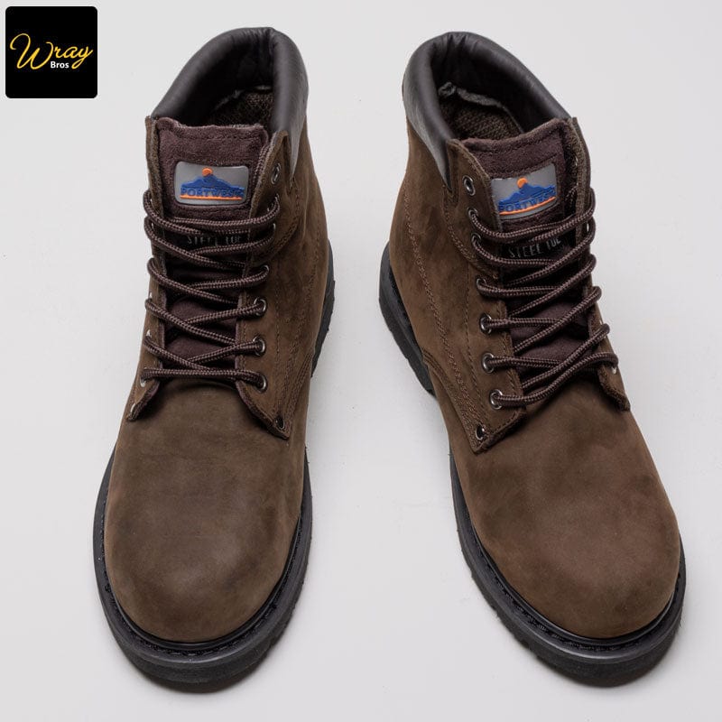 portwest steelite welted safety boot sb fw17 brown stylish on trend boot