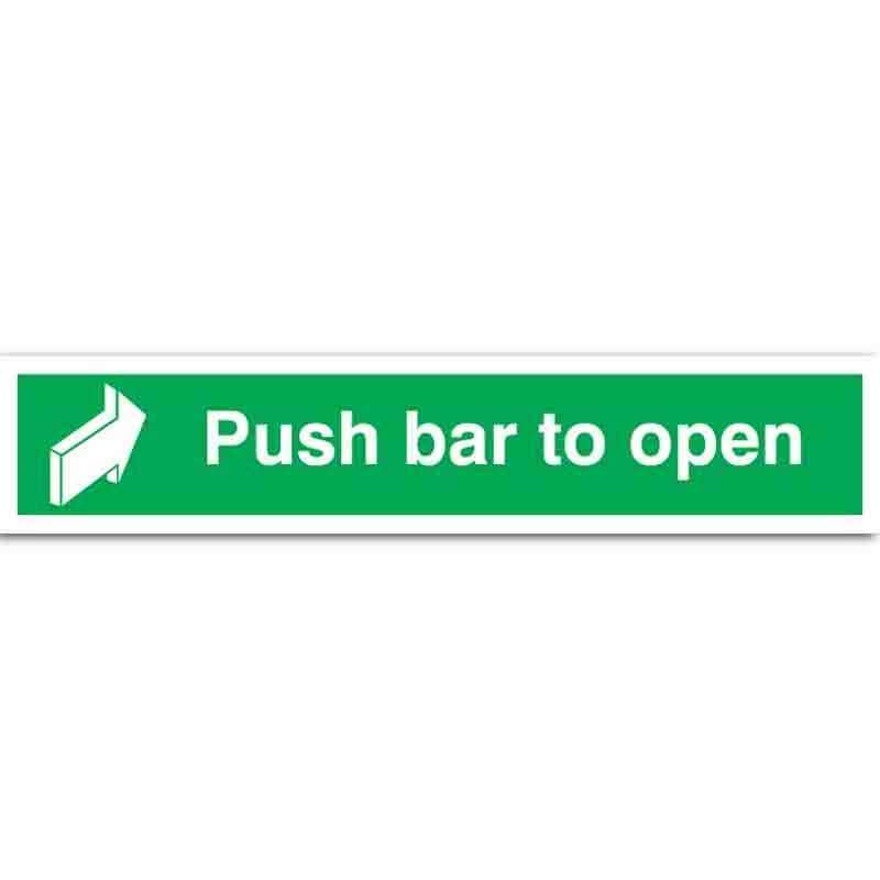 push bar to open sign