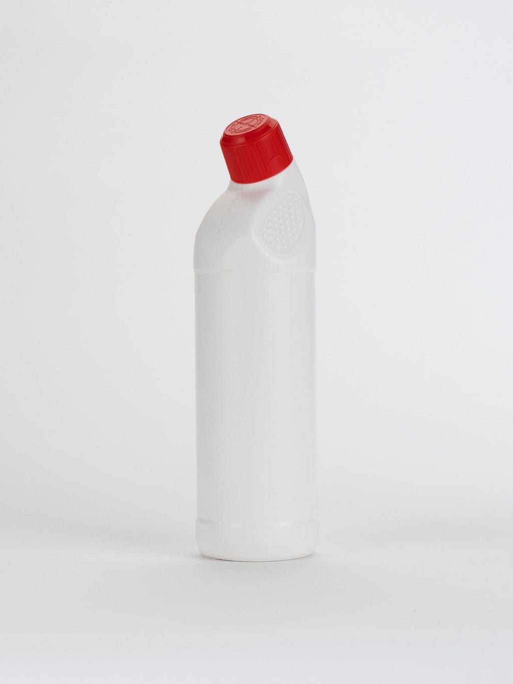 red cap toilet cleaner bottle