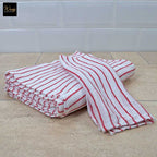 red double knitted dishcloths