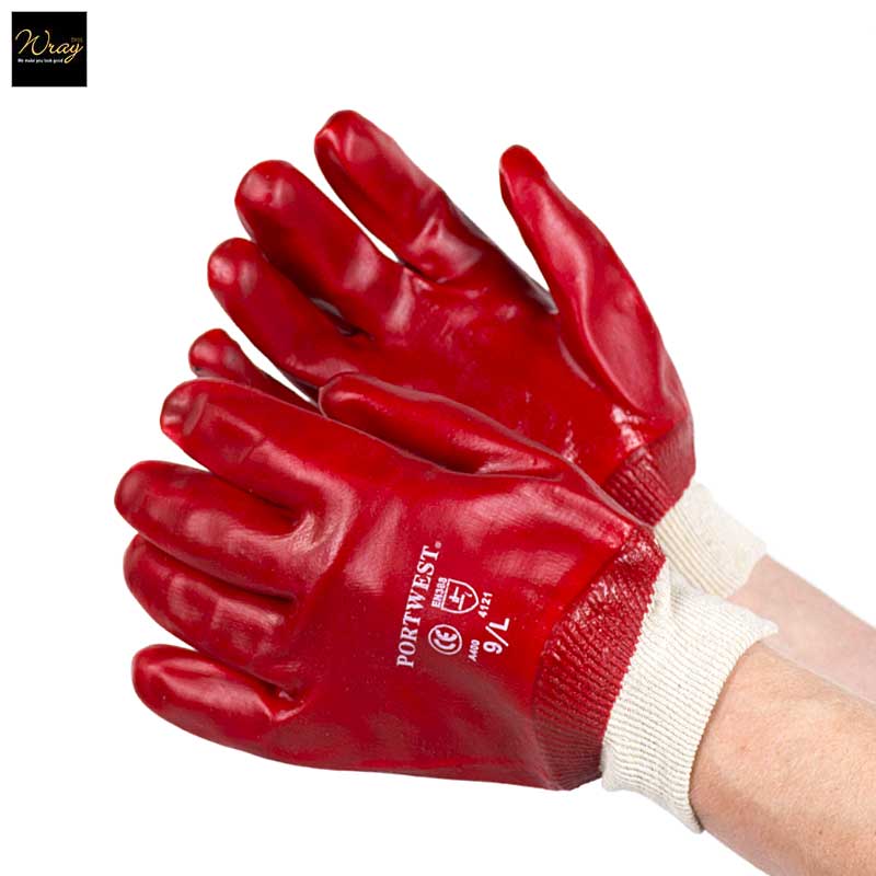 redcote pvc knitwrist gloves a400