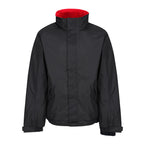 regatta dover waterproof jacket black red