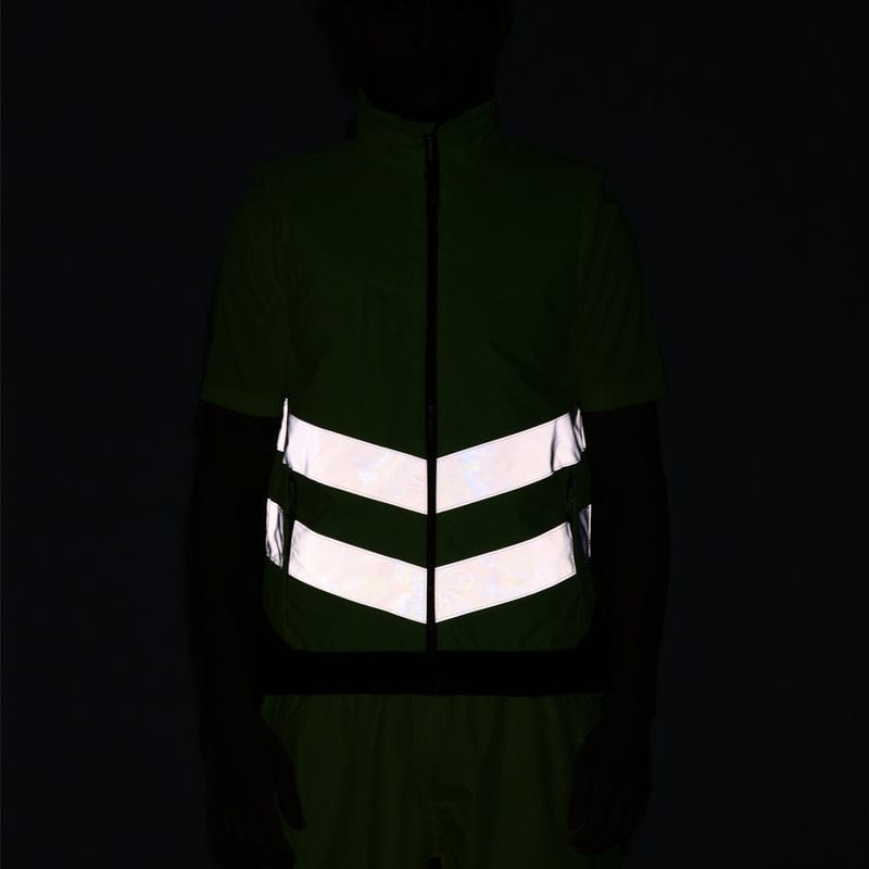 regatta hi vis pro bodywarmer yellow reflective stripe