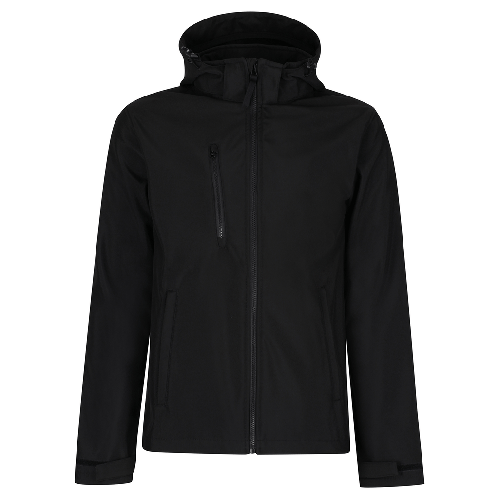regatta hooded softshell black tra701
