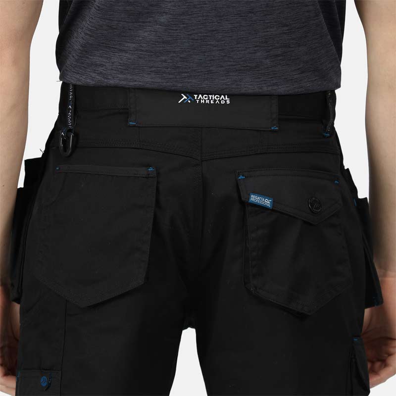 regatta incusion shorts black trj394 close up pockets