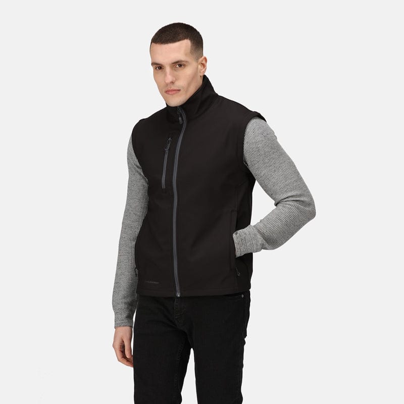 regatta softshell recycled bodywarmer black recycled fabric