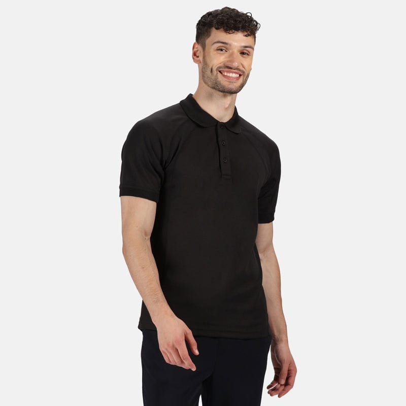 regatta standout coolweave polo shirt trs147 black model