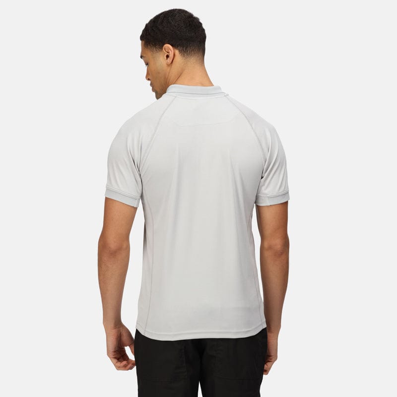regatta standout coolweave polo shirt trs147 grey model back