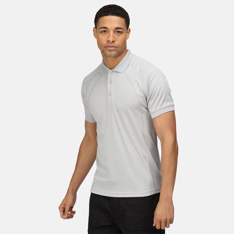 regatta standout coolweave polo shirt trs147 grey model