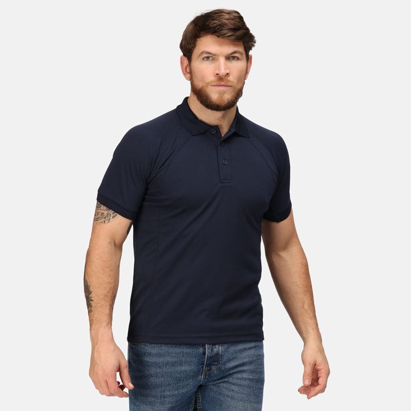 regatta standout coolweave polo shirt trs147 navy model