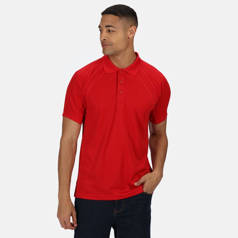 regatta standout coolweave polo shirt trs147 red model