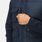 regatta steller multi zip bodywarmer tra803 navy close up
