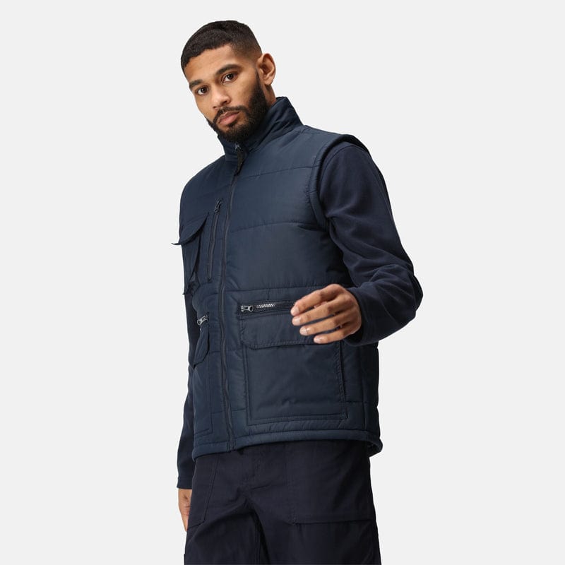 regatta steller multi zip bodywarmer tra803 navy multi zip
