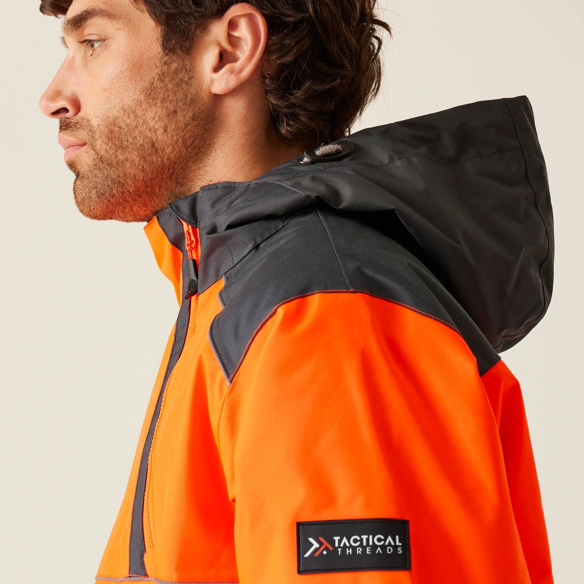 regatta tactical threads hooded orange bomber jacket
