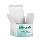 Saline wipes for cleaning wounds