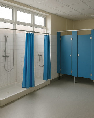 school changing room toilet