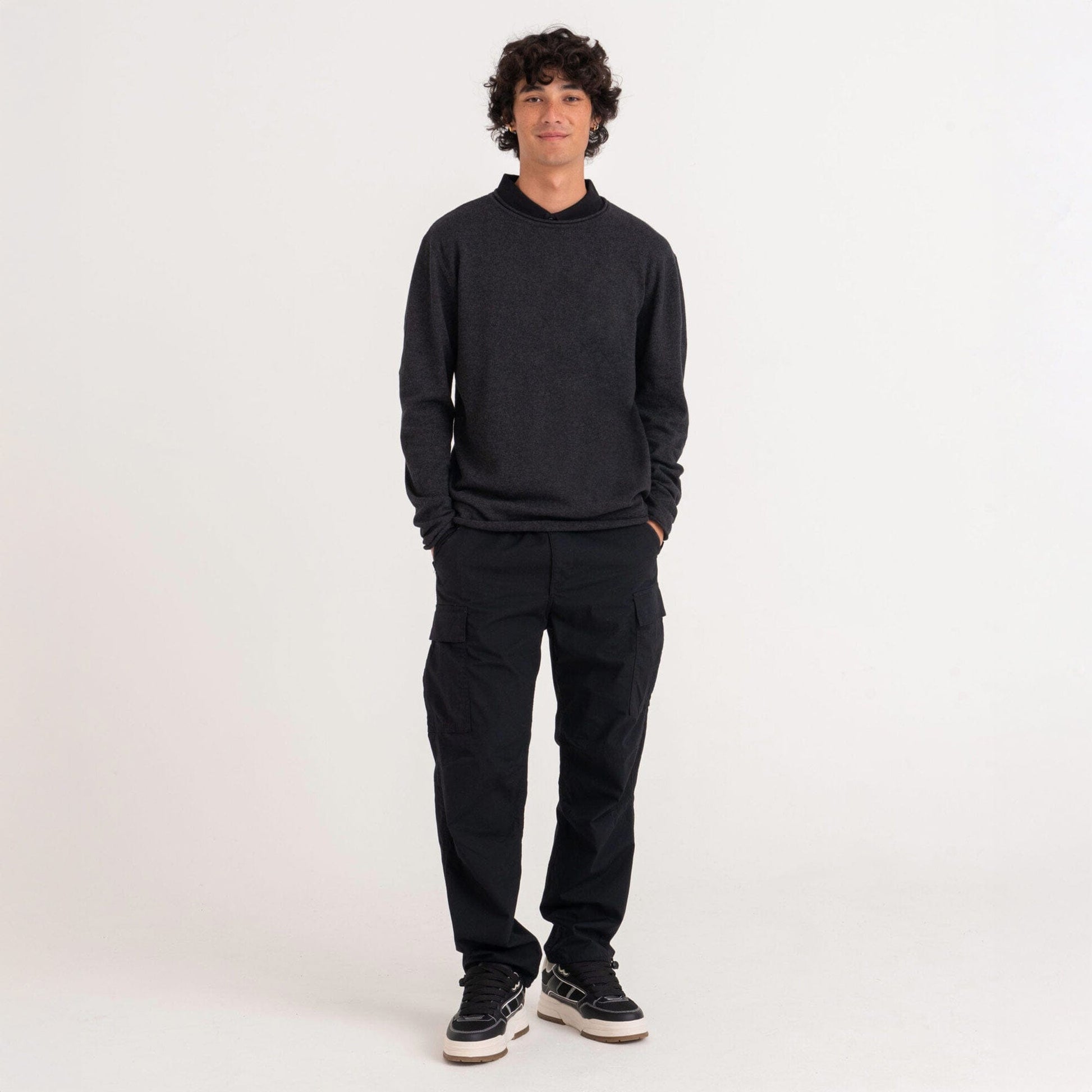 smart informal knit sweatshirt