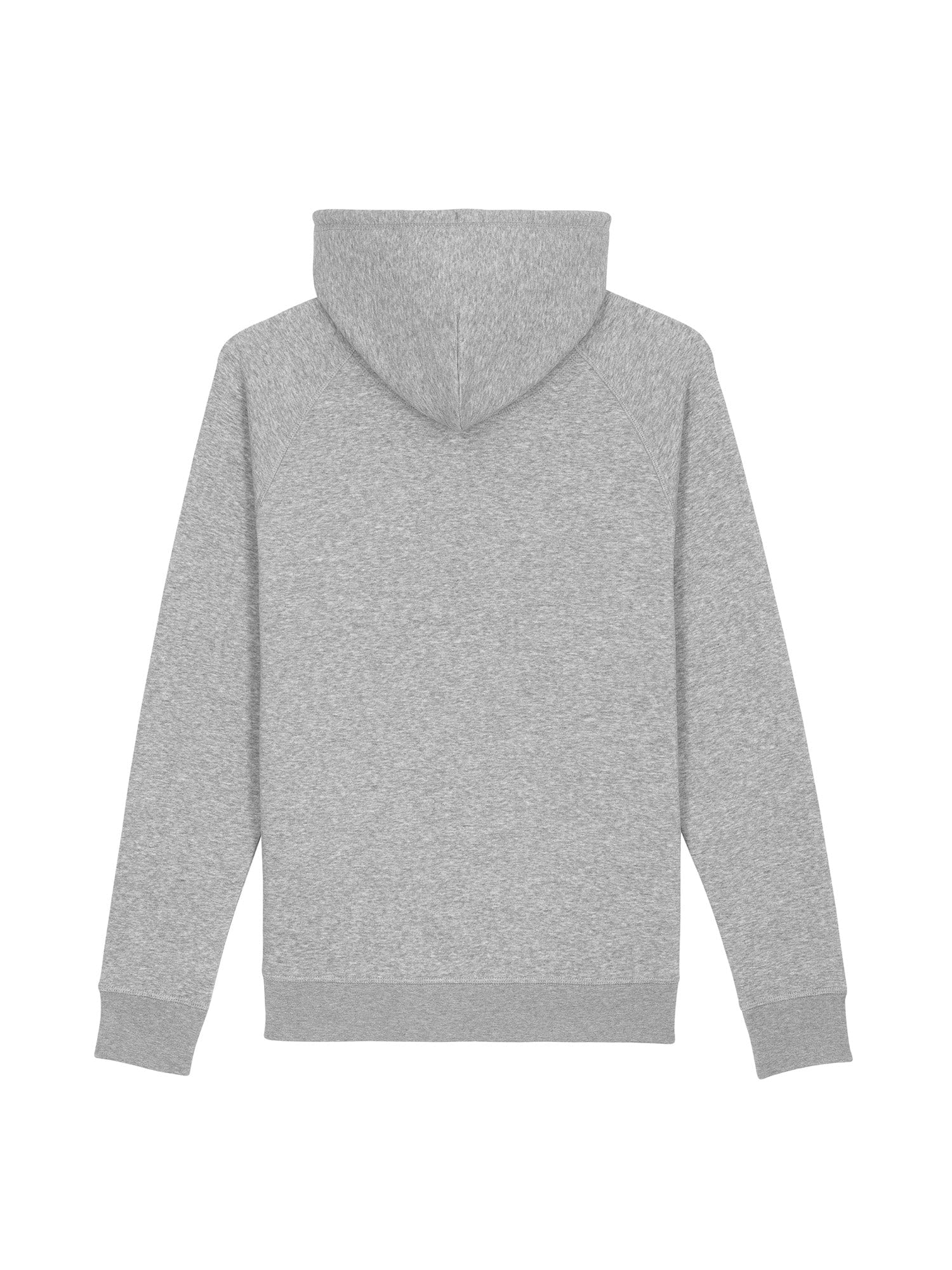 stanley stella unisex organic hoodie stsu824 portait heather grey back flat lay