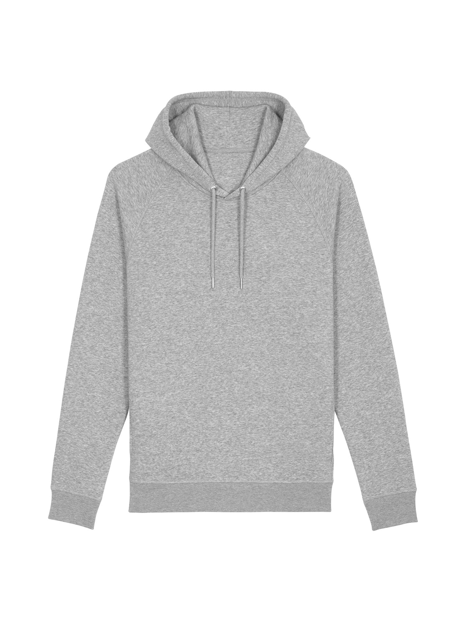 stanley stella unisex organic hoodie stsu824 portait heather grey front flat lay