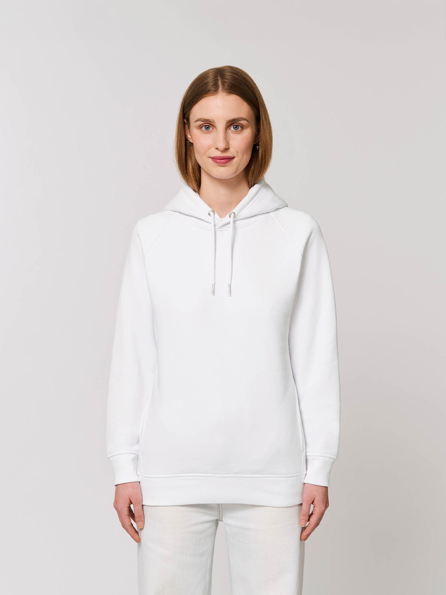 stanley stella unisex organic hoodie stsu824 portait white model
