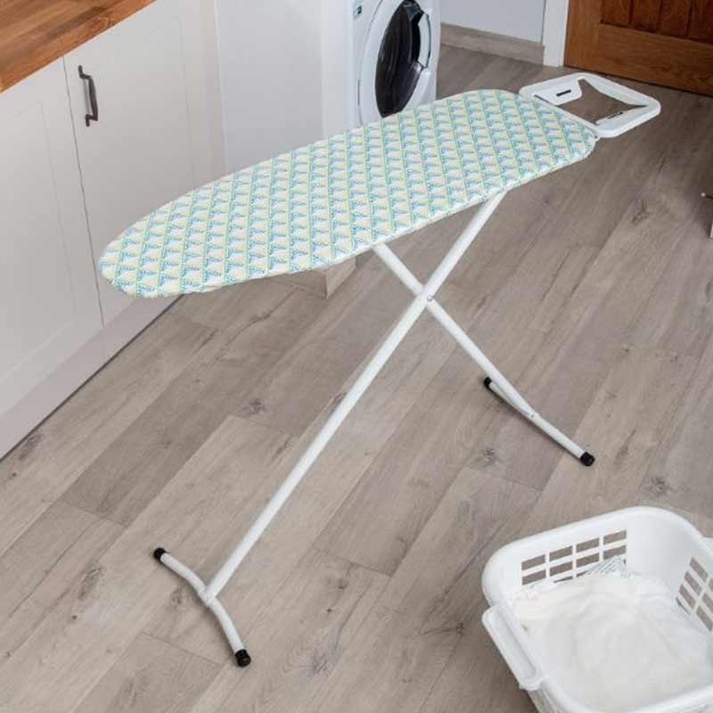 Steam ironing board with cotton foam underlay