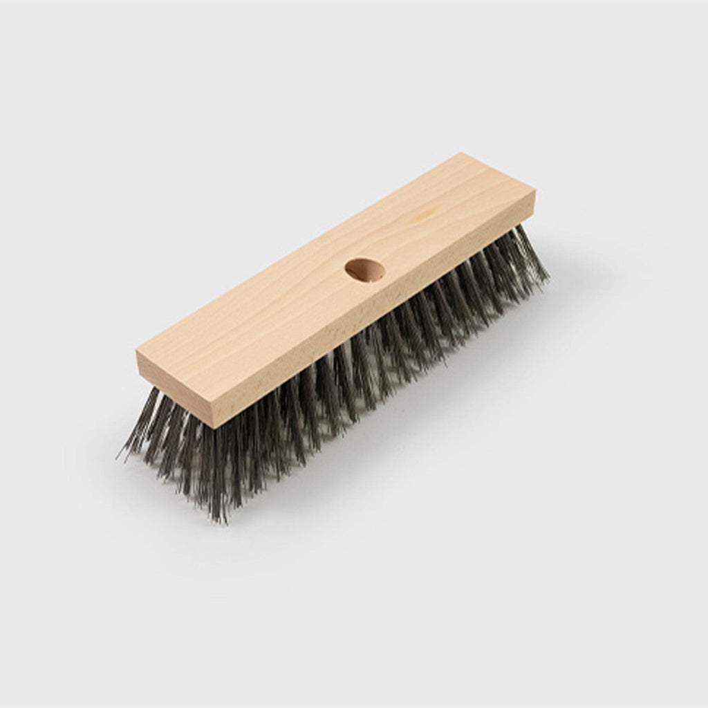 stiff wooden brush head