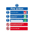 symbolised fire action sign