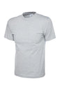 Grey t-shirt on a white background