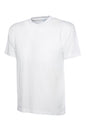 White t-shirt on a white background