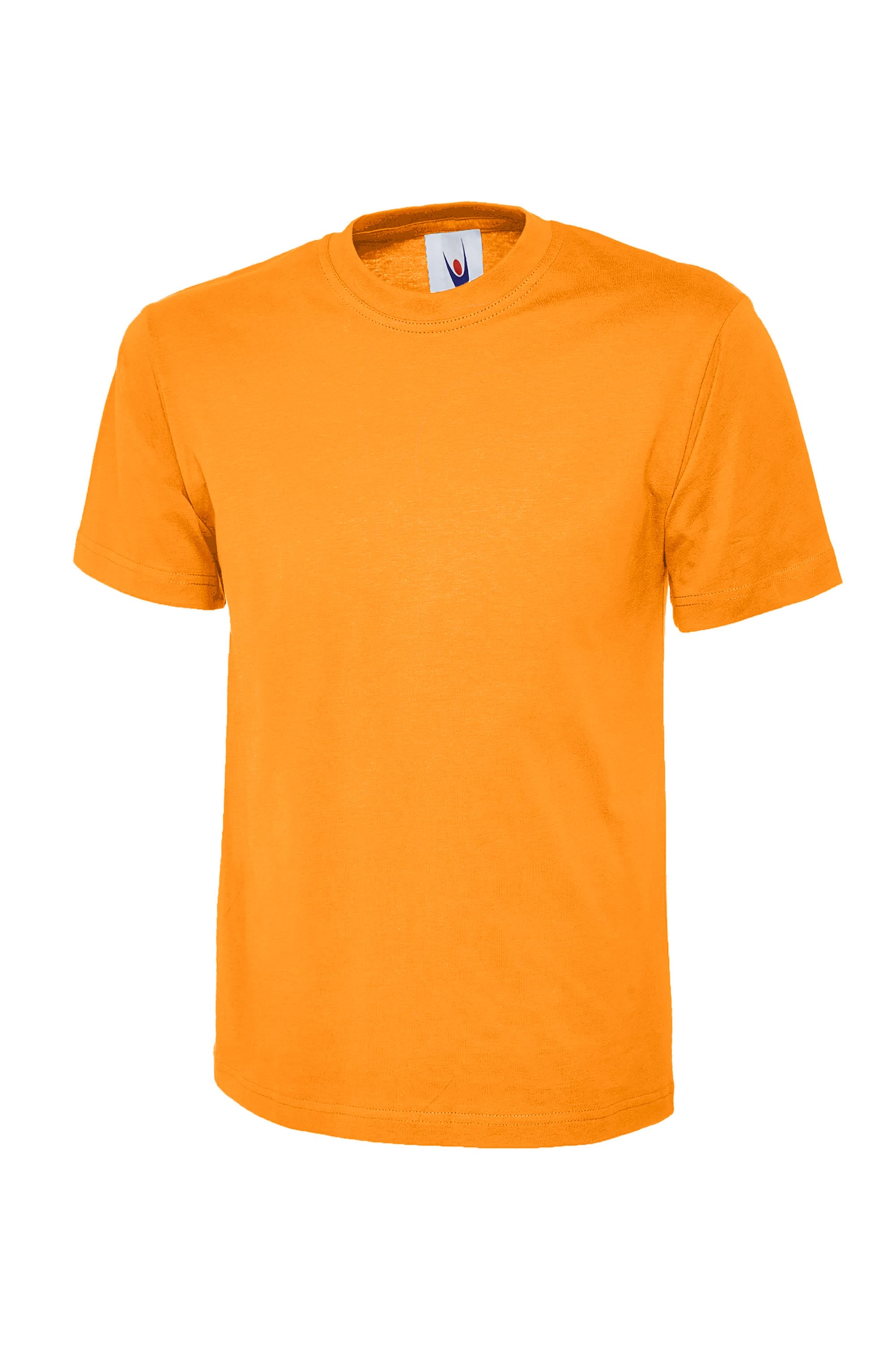 Orange t-shirt on a white background