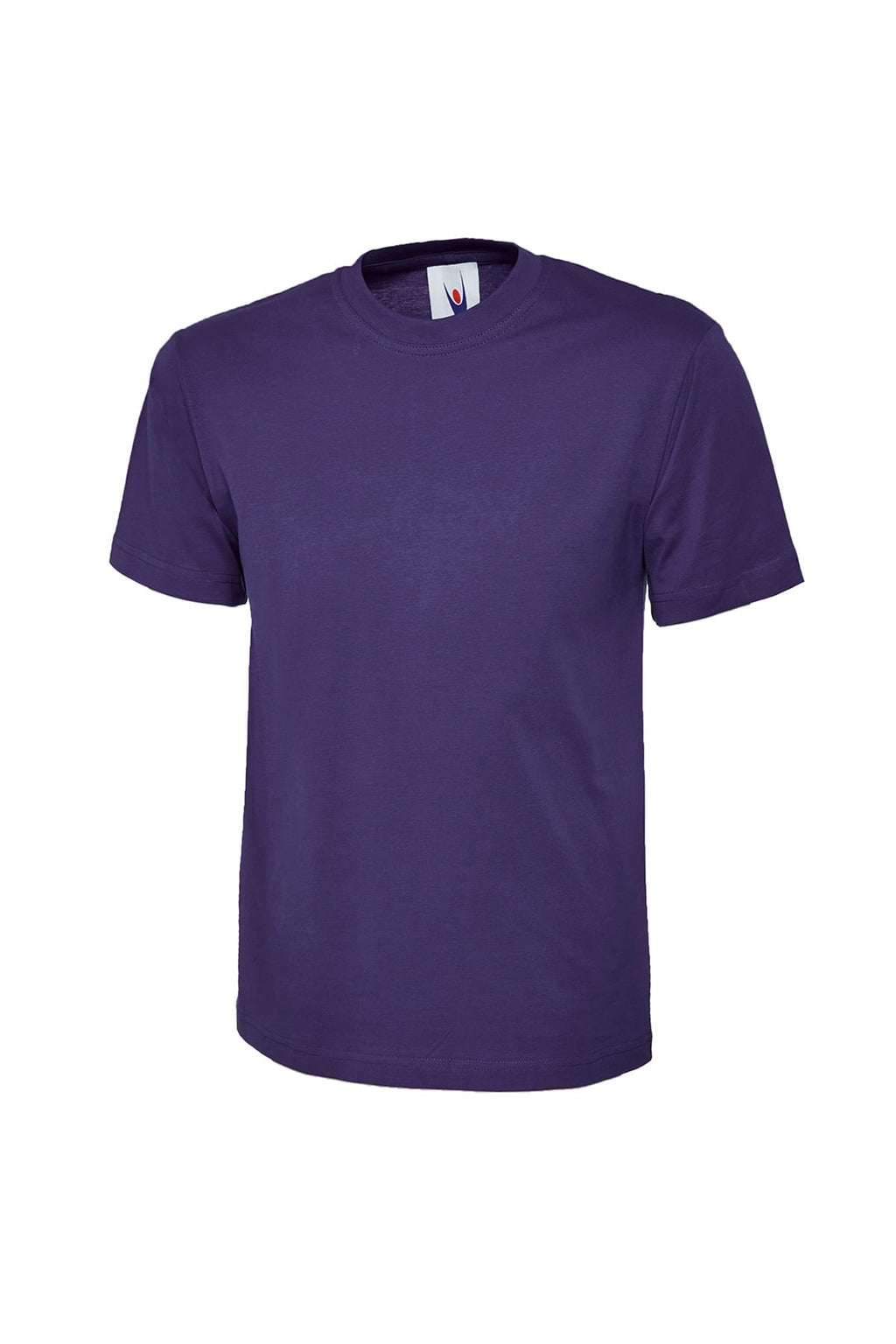 Purple t-shirt on a white background