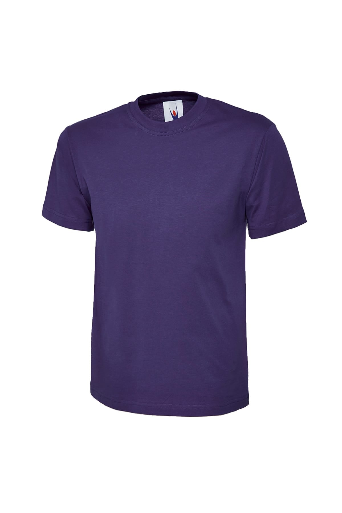 Purple t-shirt on a white background