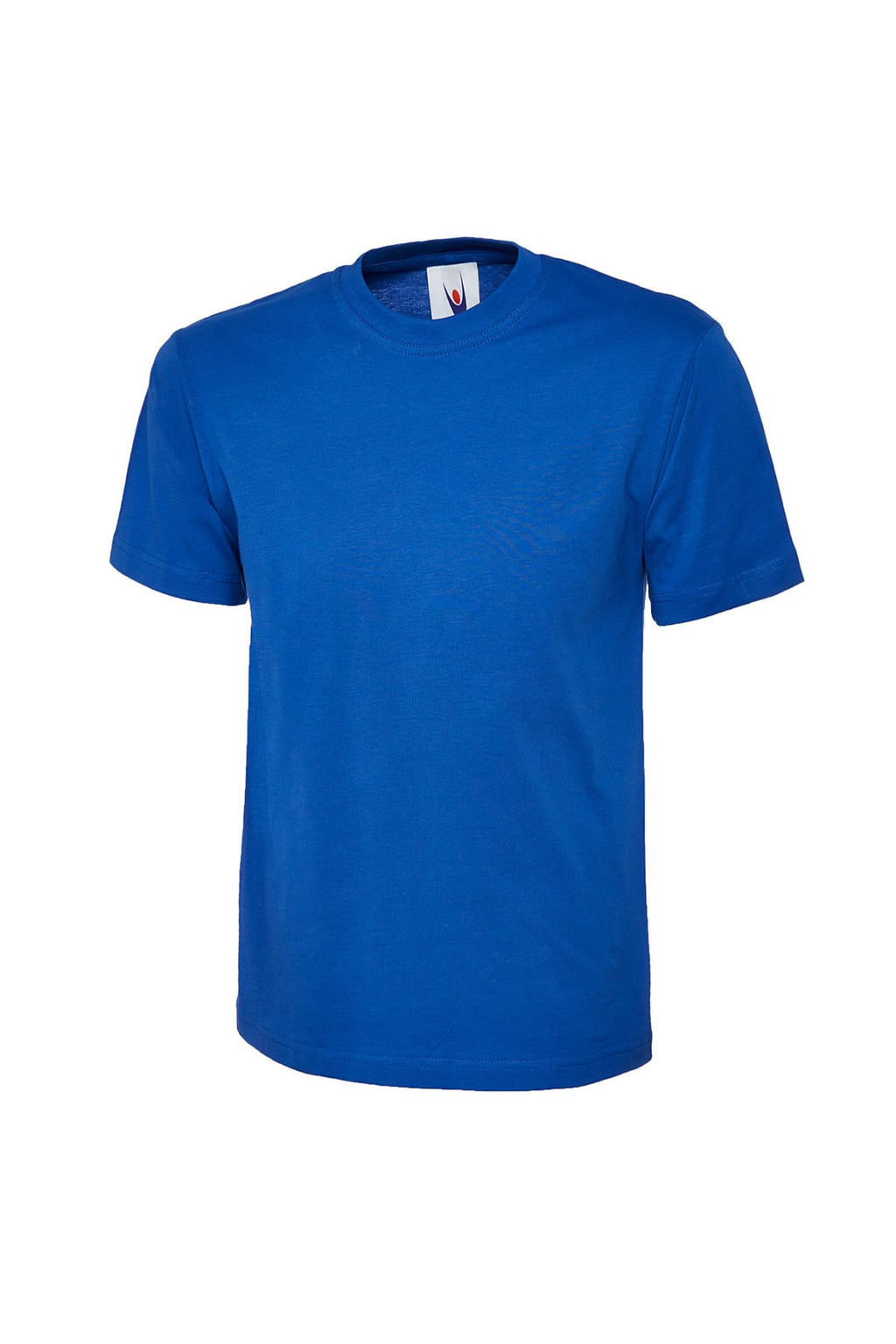 Royal blue t-shirt on a white background