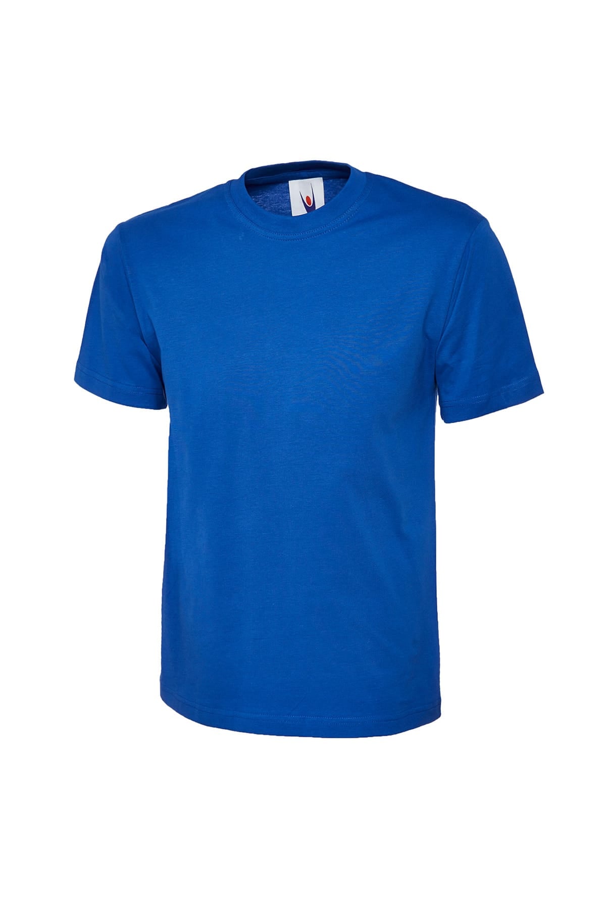 Royal blue t-shirt on a white background