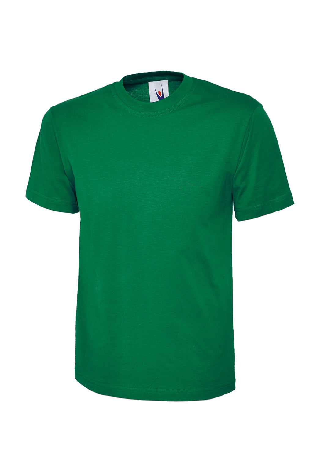 Green t-shirt on a white background
