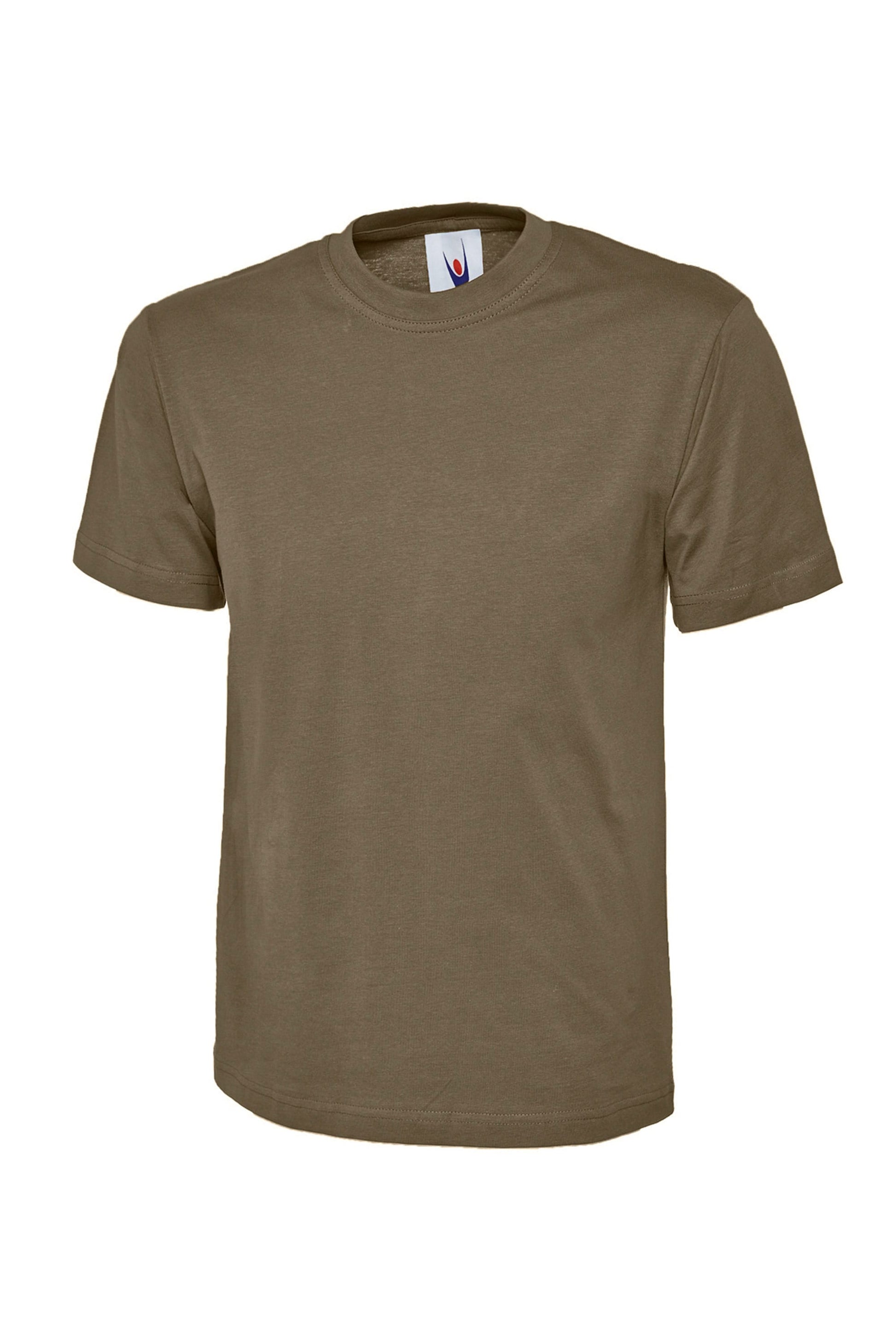 Green t-shirt on a white background