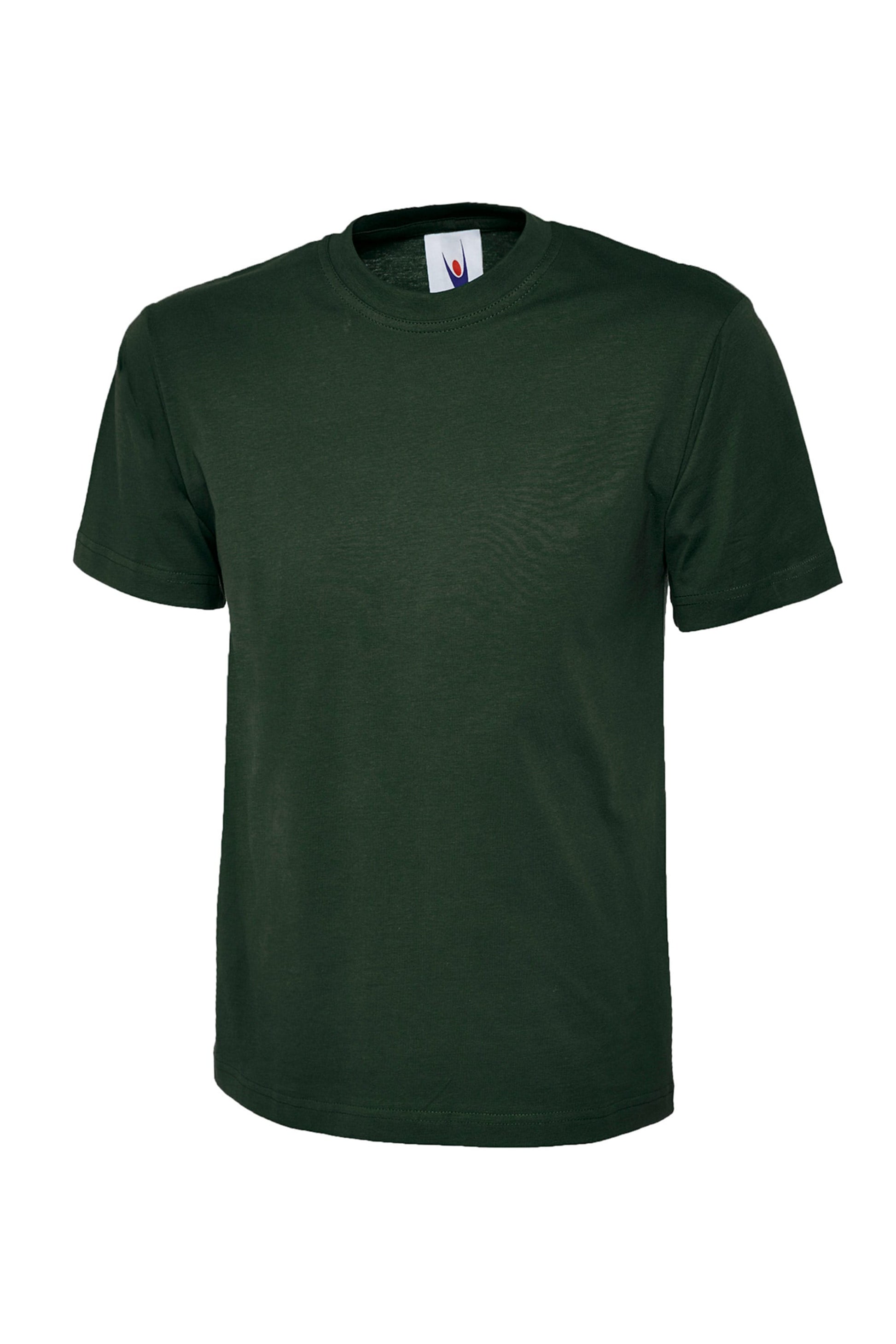 Green t-shirt on a white background