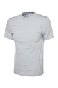 Grey t-shirt on a white background